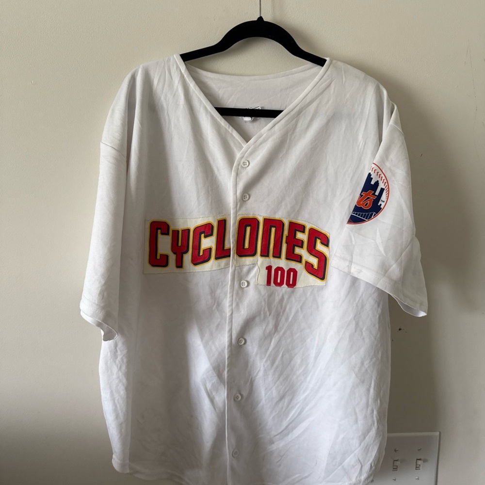 Men’s Brooklyn Cyclones 2007 Gargiulo’s Italian 100th Anniv. White Jersey Sz XL - Picture 1 of 5